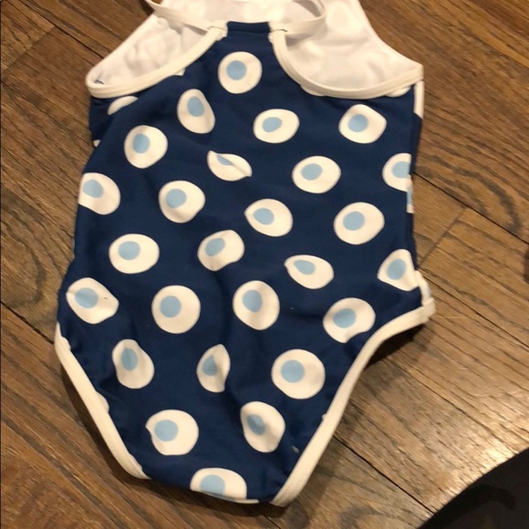Snapper rock Cute Navy & White Polka Dot One-Piece Swimsuit nwot 3 💦 ☀️ - Picture 4 of 5